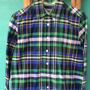 ROCKIES NWOT PLAID COTTON BUTTON DOWN WESTERN SHIRT